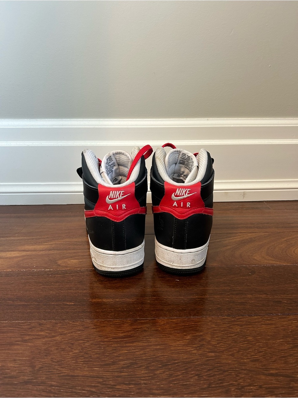 Red & White Nike Air Force 1 - Picture 2 of 3